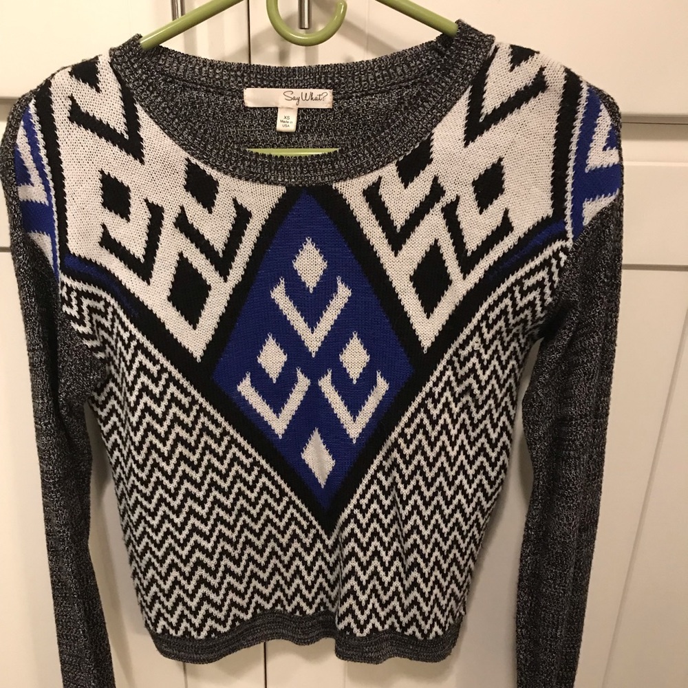 Geometric design sweater